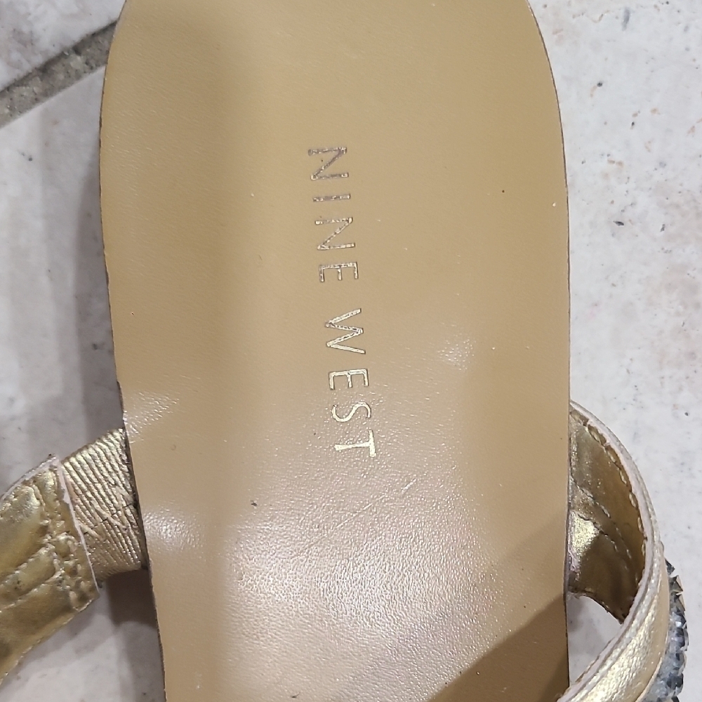 Nine West Gold and Silver Embellished Sandals - Picture 2 of 8